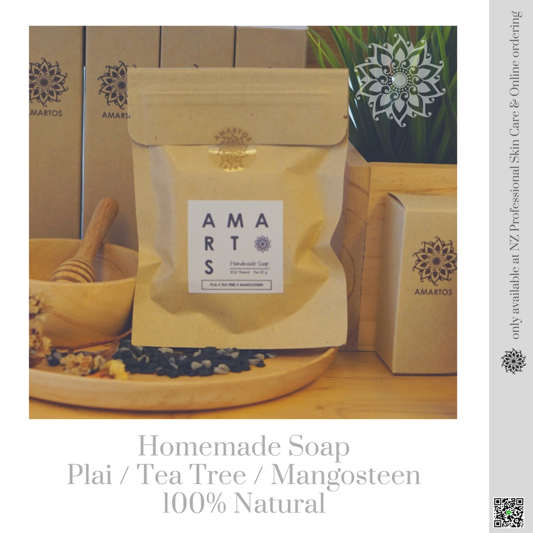 AMARTOS - Handmade Soap Bar (Plai x Tea Tree x Mangosteen)